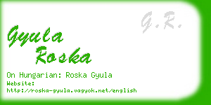 gyula roska business card